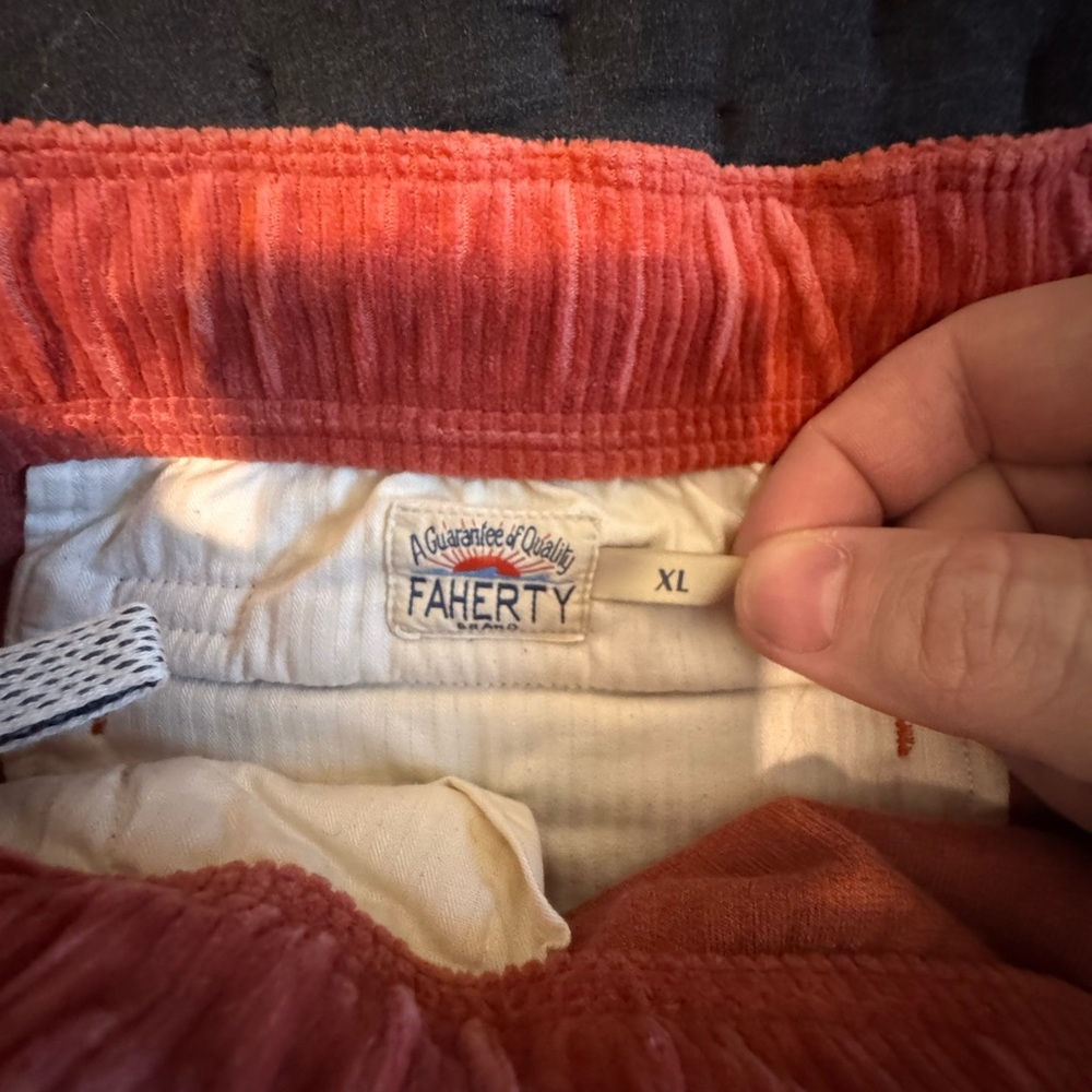 Faherty Rust Corduroy Drawstring Shorts - Picture 3 of 3